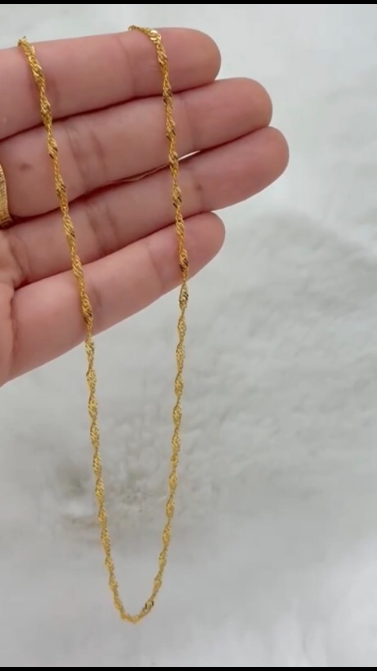 22ct Gold Twist Chain